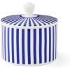 image:imageSpode Steccato Covered Sugar Bowl  10 Ounce Earthenware Container with Lid Cobalt Blue Striped Design Microwave Dishwasher Freezer amp Oven Safe  Ideal for Afternoon Tea amp Gifting