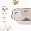 image:imageSpode Christmas Tree 95Inch Square Salad Bowl  Ceramic Earthenware Serving Bowl for Salads Soups Pasta amp Side Dishes  Festive Holiday Dinnerware with Iconic Christmas Tree Design275 H x 95 L x 95 W Pack of 2