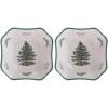 image:imageSpode Christmas Tree 95Inch Square Salad Bowl  Ceramic Earthenware Serving Bowl for Salads Soups Pasta amp Side Dishes  Festive Holiday Dinnerware with Iconic Christmas Tree Design275 H x 95 L x 95 W Pack of 2