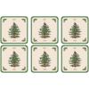 image:imageSpode Coasters Set of 4  4 x 4 Decorative Square CorkBacked Board with Artistic Design amp Durable Lacquer Finish Heat amp Stain Resistant Tabletop Mats for Dining Room amp Home Dcor