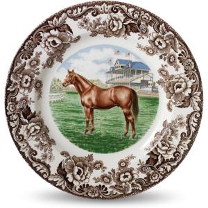 image:imageSpode Woodland Dinner Plate Horse  105 Inch  Hunting Cabin Lodge and Cottage Dcor  Made in England from Fine Earthenware  Microwave and Dishwasher Safe Paint HorseThoroughbred Horse