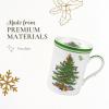 image:imageSpode Christmas Tree 12 oz Mug amp Coaster Set  Holiday Coffee Cup Tea Cup Hot Chocolate Mug Christmas Drinkware Festive Tableware Holiday Gift  Fine Porcelain Dishwasher amp Microwave Safe