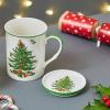 image:imageSpode Christmas Tree 12 oz Mug amp Coaster Set  Holiday Coffee Cup Tea Cup Hot Chocolate Mug Christmas Drinkware Festive Tableware Holiday Gift  Fine Porcelain Dishwasher amp Microwave Safe