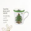 image:imageSpode Christmas Tree 12 oz Mug amp Coaster Set  Holiday Coffee Cup Tea Cup Hot Chocolate Mug Christmas Drinkware Festive Tableware Holiday Gift  Fine Porcelain Dishwasher amp Microwave Safe