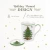 image:imageSpode Christmas Tree 12 oz Mug amp Coaster Set  Holiday Coffee Cup Tea Cup Hot Chocolate Mug Christmas Drinkware Festive Tableware Holiday Gift  Fine Porcelain Dishwasher amp Microwave Safe