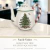 image:imageSpode Christmas Tree 32oz Teapot with Peppermint Candy Cane Handle  Earthenware Festive Holiday Serveware Brewing Warm Winter Drinks  Beautiful Addition To Your Festive Table