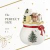 image:imageSpode Christmas Tree Candy Bowl with Lid 8 Fine Earthenware Holiday Treat Storage Jar Covered Box with Teddy Bear amp Tree Motif Holiday Serveware  Great for Festive Decor amp Gifting