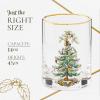 image:imageSpode Christmas Tree DOF Glasses with Gold Rims 14 OunceSet of 4