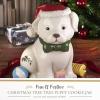 image:imageSpode Christmas Tree Dog Treat Canister 10 Cookie Jar Candy Bowl with Lid Festive Xmas Holiday Storage Dcor Figural Puppy Shaped Gift