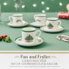 image:imageSpode Christmas Tree Espresso Cup amp Saucer Set Set of 4  Festive 3 Ounce Coffee Mugs with Saucers Fine Earthenware for Espresso Holiday Gift amp Christmas Dcor  Dishwasher amp Microwave Safe
