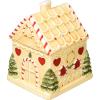 image:imageSpode Christmas Tree Gingerbread House Candy Jar  7Inch Christmas Cookie Jar in Fine Earthenware  Decorative Candy Storage Jar with Lid for Holiday Kitchen Counter Cookies and Treats