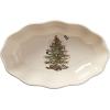 image:imageSpode Christmas Tree Gold Cranberry Dish amp Server  8 Festive Serving Bowl amp 8 Metal Handled Spoon for Holiday Appetizers Desserts Seasonal Dishes  Dishwasher Safe Tableware