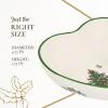 image:imageSpode Christmas Tree Heart Shaped Dip Bowl  475Inch Fine Earthenware Bowl for Dips Sauces amp Condiments  Festive Holiday Decor amp Christmas Gift  Classic Design Dishwasher Safe