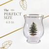 image:imageSpode Christmas Tree Hurricane Pillar Candle Holder Glass Flower Vase Terrarium Planter Decorative Centerpiece Use for Floating Tealights Home Display Holiday 65475 D x 65 H