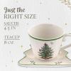 image:imageSpode Christmas Tree Jumbo Cup with TreeShaped Saucer  18 Ounce Earthenware Mug for Coffee Tea Hot Chocolate Festive Drinks  Charming Holiday Dcor amp Festive Christmas DesignTree