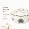 image:imageSpode Christmas Tree Round Covered Deep Casserole Dish 875 x 5  Festive Holiday Serveware amp Vintage Christmas Table Centerpiece  Fine Earthenware Classic Holiday Bakeware