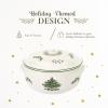 image:imageSpode Christmas Tree Round Covered Deep Casserole Dish 875 x 5  Festive Holiday Serveware amp Vintage Christmas Table Centerpiece  Fine Earthenware Classic Holiday Bakeware