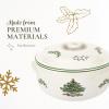 image:imageSpode Christmas Tree Round Covered Deep Casserole Dish 875 x 5  Festive Holiday Serveware amp Vintage Christmas Table Centerpiece  Fine Earthenware Classic Holiday Bakeware