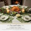 image:imageSpode Christmas Tree Scalloped Salad Plates Set of 4  HolidayThemed Stoneware Appetizer Plate  9 Inch Christmas Dinner Dish  Colorful Gifts amp Mistletoe Accents  Dishwasher amp Microwave Safe1 H x 9 L x 9 W
