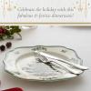 image:imageSpode Christmas Tree Scalloped Salad Plates Set of 4  HolidayThemed Stoneware Appetizer Plate  9 Inch Christmas Dinner Dish  Colorful Gifts amp Mistletoe Accents  Dishwasher amp Microwave Safe1 H x 9 L x 9 W