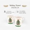 image:imageSpode Christmas Tree Stackable Coffee Mug Set of 2  Festive 12oz Tea Cups for Hot Cocoa Coffee amp Milk Dishwasher Safe Holiday Drinkware Christmas Tableware amp Gift Idea12Ounce Pack of 2
