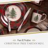 image:imageSpode Christmas Tree Tartan Mugs Set of 4  14 Ounce Festive Holiday Coffee Cups for Tea Hot Cocoa Coffee  Porcelain Mugs with Tartan Border Dishwasher amp Microwave Safe Holiday Drinkware