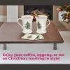 image:imageSpode Pimpernel 10 oz Mug amp Coaster Set  2 Porcelain Coffee Cups with Handles amp 2 Square 5mm CorkBacked Drink Mats Durable Heat amp Stain Resistant Table Accessories for Dining Kitchen amp HomeChristmas Tree Pimpernel