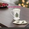 image:imageSpode Pimpernel 10 oz Mug amp Coaster Set  2 Porcelain Coffee Cups with Handles amp 2 Square 5mm CorkBacked Drink Mats Durable Heat amp Stain Resistant Table Accessories for Dining Kitchen amp HomeChristmas Tree Pimpernel