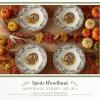 image:imageSpode Woodland Turkey Soup Plate  9 Fine Earthenware Bowl with British Flowers Border Versatile for Soup Pasta amp Salad  Dishwasher Microwave Oven amp Freezer Safe  Rustic Holiday Tableware