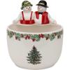 image:imageSpode Christmas Tree 9Inch Candy Bowl  Mr amp Mrs Snowman Decorative Earthenware Bowl for Serving Candy Nuts Holiday Treats  Festive Tableware amp Charming Holiday Decor  Dishwasher Safe