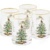 image:imageSpode Christmas Tree DOF Glasses with Gold Rims 14 OunceSet of 4