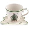 image:imageSpode Christmas Tree Jumbo Cup with TreeShaped Saucer  18 Ounce Earthenware Mug for Coffee Tea Hot Chocolate Festive Drinks  Charming Holiday Dcor amp Festive Christmas DesignTree