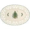 image:imageSpode Christmas Tree Oval Pierced Dish 14 x 95  Festive Earthenware Serveware Dishwasher Safe Ideal for Christmas Dinner Holiday Entertaining Seasonal Celebrations WinterThemed Tableware