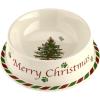 image:imageSpode Christmas Tree Pet Feeding Bowl  7Inch Stoneware Dish for Dogs and Cats  Festive Holiday Food and Water Bowl  Dishwasher Safe and Durable  Great Gift Idea for Pet Lovers