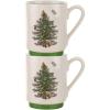 image:imageSpode Christmas Tree Stackable Coffee Mug Set of 2  Festive 12oz Tea Cups for Hot Cocoa Coffee amp Milk Dishwasher Safe Holiday Drinkware Christmas Tableware amp Gift Idea12oz
