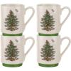 image:imageSpode Christmas Tree Stackable Coffee Mug Set of 2  Festive 12oz Tea Cups for Hot Cocoa Coffee amp Milk Dishwasher Safe Holiday Drinkware Christmas Tableware amp Gift Idea12Ounce Pack of 2