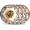 image:imageSpode Woodland Turkey Soup Plate  9 Fine Earthenware Bowl with British Flowers Border Versatile for Soup Pasta amp Salad  Dishwasher Microwave Oven amp Freezer Safe  Rustic Holiday Tableware