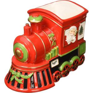 image:imageSpode Christmas Tree Train Engine 975 Inch Figural Train Engine Dish for Candy Nuts Dried Fruit  Fine Earthenware Christmas Candy Bowl  Classic Holiday Tableware amp Festive Mantel Display