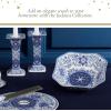image:imageSpode Judaica 925 Serving Dish Fine Porcelain Square Dish  Designed Inspired by Historic 1880s Manuscript amp Tile Motif Design in Blue amp White  Dishwasher Microwave Freezer amp Warm Oven SafeServing Dish