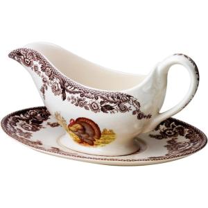 image:imageSpode Woodland Turkey Sauce Boat and Stand