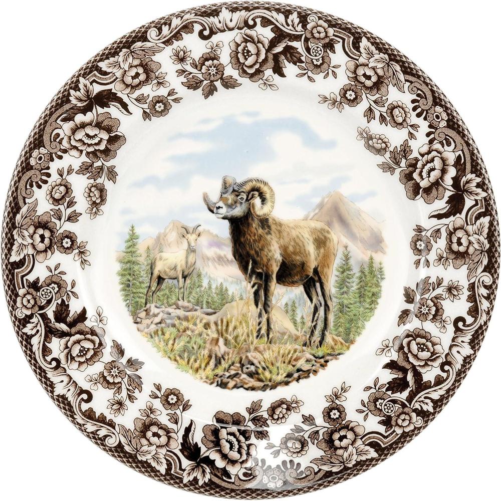 image:imageSpode Woodland Dinner Plate Bighorn Sheep  105 Inch  Hunting Cabin Lodge and Cottage Dcor  Made in England from Fine Earthenware  Microwave and Dishwasher Safe