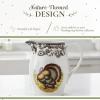 image:imageSpode Woodland 35 Pint Porcelain Pitcher with Turkey Motif 56 Oz Large Beverage Pitcher for Thanksgiving  Ideal for Serving Water or Drinks Dishwasher amp Microwave Safe Classic Holiday Serveware