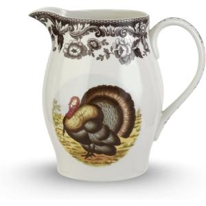 image:imageSpode Woodland 35 Pint Porcelain Pitcher with Turkey Motif 56 Oz Large Beverage Pitcher for Thanksgiving  Ideal for Serving Water or Drinks Dishwasher amp Microwave Safe Classic Holiday Serveware