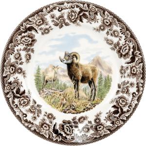image:imageSpode Woodland Dinner Plate Bighorn Sheep  105 Inch  Hunting Cabin Lodge and Cottage Dcor  Made in England from Fine Earthenware  Microwave and Dishwasher Safe