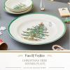 image:imageSpode Christmas Tree 105 Dinner Plate  Festive Holiday Stoneware Plate with Christmas Tree Design Green Bordered Edges Microwave Dishwasher Freezer Oven Safe  Collectible Holiday TablewareChristmas Tree Dinner Plate
