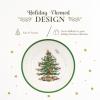 image:imageSpode Christmas Tree 105 Dinner Plate  Festive Holiday Stoneware Plate with Christmas Tree Design Green Bordered Edges Microwave Dishwasher Freezer Oven Safe  Collectible Holiday Tableware