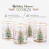 image:imageSpode Christmas Tree 14 Fl Oz Double Old Fashion Glass Set of 4 Polka Dot  Whiskey amp Bourbon Glasses for Festive Entertaining OldFashioned amp Rocks Glasses for Holiday Drinks4 H x 31 L x 31 W Pack of 2
