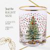 image:imageSpode Christmas Tree 14 Fl Oz Double Old Fashion Glass Set of 4 Polka Dot  Whiskey amp Bourbon Glasses for Festive Entertaining OldFashioned amp Rocks Glasses for Holiday Drinks4 H x 31 L x 31 W Pack of 2