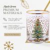 image:imageSpode Christmas Tree 14 Fl Oz Double Old Fashion Glass Set of 4 Polka Dot  Whiskey amp Bourbon Glasses for Festive Entertaining OldFashioned amp Rocks Glasses for Holiday Drinks4 H x 31 L x 31 W