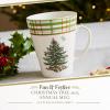 image:imageSpode Christmas Tree 14oz Mug Porcelain Holiday Mug with Black amp White Check Rim  Ribbon amp Holly Border Seasonal Drinkware for Coffee or Tea  Dishwasher amp Microwave Safe  Gift for Coffee LoverTartan